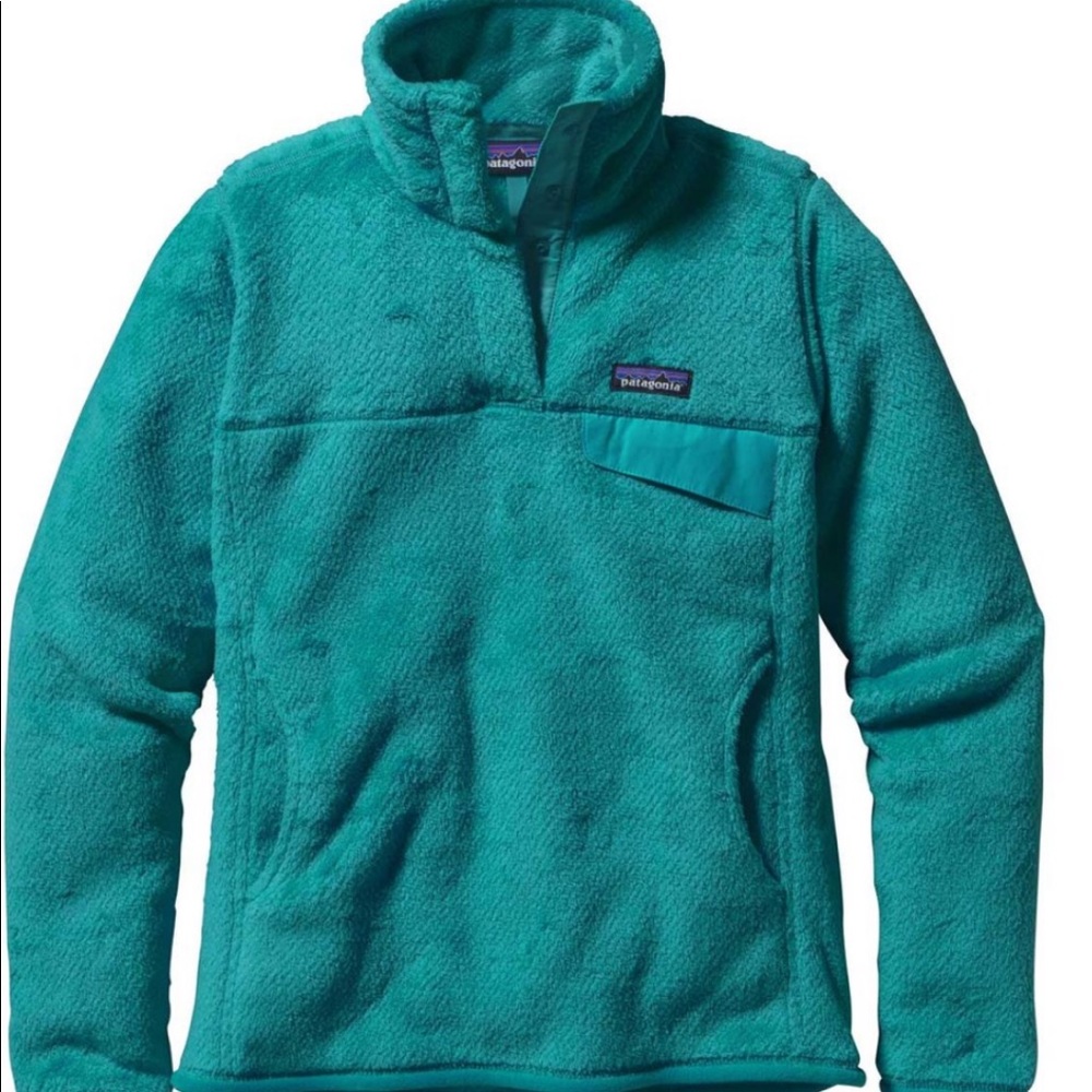 Teal snap T patagonia